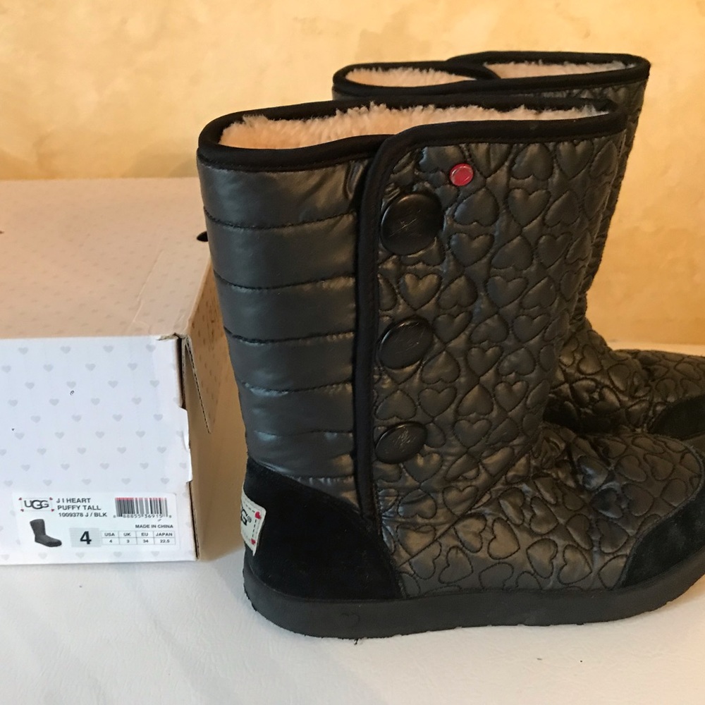 Heart Puffy Quilted Uggs